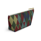 South African Ethnic Print Make up bag, Pencil Case Accessory Pouch w T-bottom