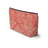 South African Protea Make up bag, Pencil Case Accessory Pouch w T-bottom