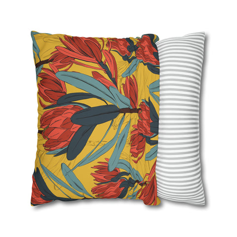 South African Protea Pillowcase Cover only - no filling is included