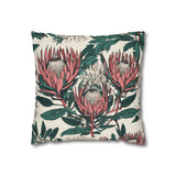 South African Protea Spun Polyester Pillowcase -Pillow not included