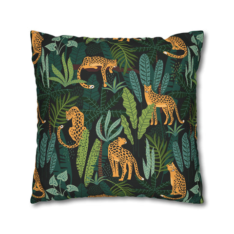 African pattern with Leopards. Pillowcase Cover only - no filling is included