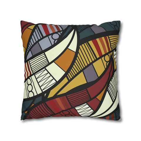 African abstract warm colours Pillowcase Cover only - no filling is included