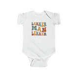 South African Afrikaans Lekker man Baby Unisex Infant Fine Jersey Bodysuit - Shipped from the UK