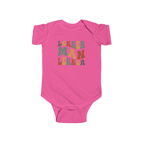 South African Afrikaans Lekker man Baby Unisex Infant Fine Jersey Bodysuit - Shipped from the UK