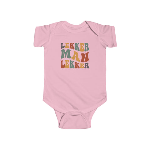 South African Afrikaans Lekker man Baby Unisex Infant Fine Jersey Bodysuit - Shipped from the UK