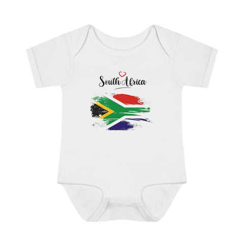 Short-sleeved Baby Bodysuit Love South Africa Baby Bok Babygrow - Shipped from the USA