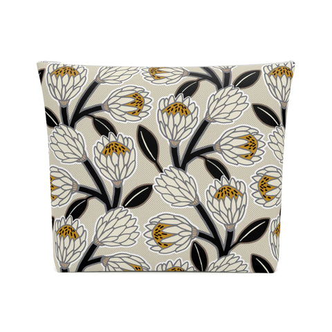 South African Protea Cotton Cosmetic Bag