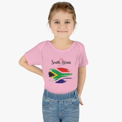 Short-sleeved Baby Bodysuit Love South Africa Baby Bok Babygrow - Shipped from the USA