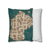 Africa Map Pillowcase Cover only - no filling is included