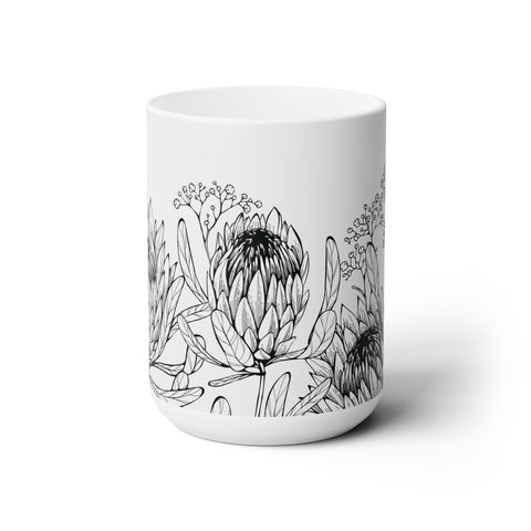 South Africa Protea Ceramic Mug 15oz - Dispatched from USA