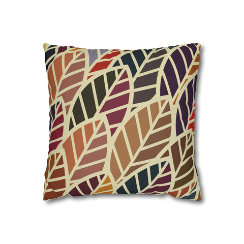 South African abstract leaves and design Pillowcase Cover only - no filling is included