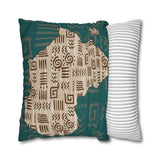 Africa Map Pillowcase Cover only - no filling is included