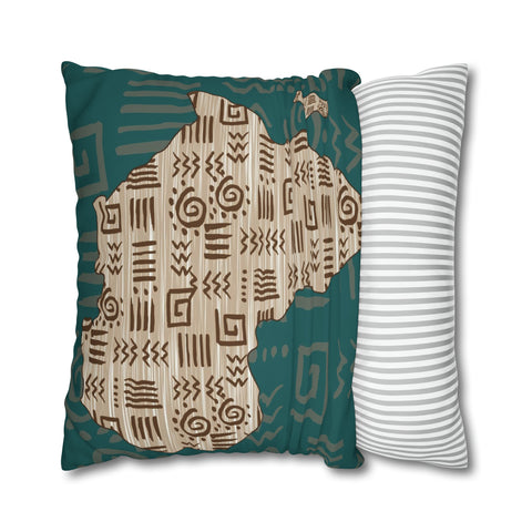 Africa Map Pillowcase Cover only - no filling is included