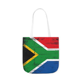 South African Flag Polyester Canvas Tote Bag