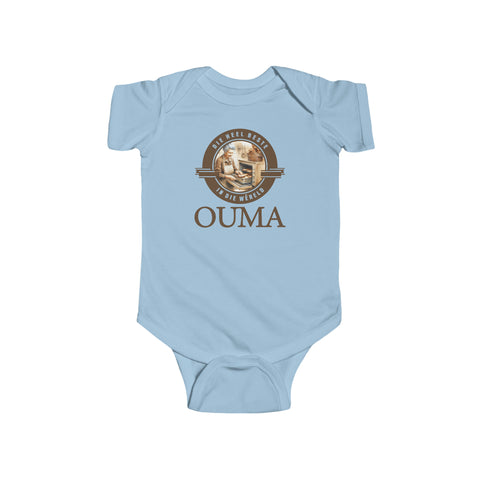 South African Afrikaans Ouma Baby Unisex Infant Fine Jersey Bodysuit - Shipped from the UK