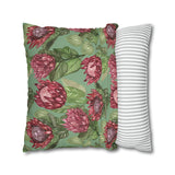 South African Protea Spun Polyester Pillowcase - Shipped from UK/USA/AUS