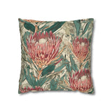 South African Protea Spun Polyester Pillowcase -Pillow not included