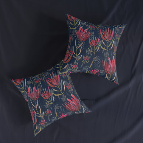 South African Protea Square Pillow