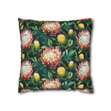 South African Protea Spun Polyester Pillowcase - Shipped from UK/USA/AUS