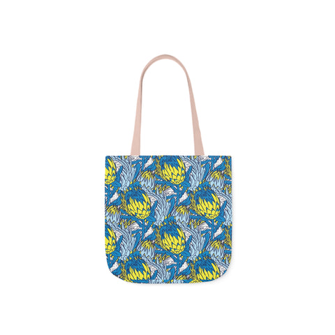 South African Protea Polyester Canvas Tote Bag