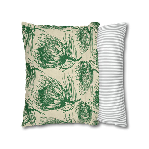 South African Protea Spun Polyester Pillowcase - Shipped from UK/USA/AUS