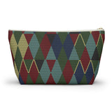 South African Ethnic Print Make up bag, Pencil Case Accessory Pouch w T-bottom