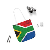 South African Flag Polyester Canvas Tote Bag