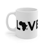 Love Africa map 11oz Coffee Mug ( 1 mug shows 2 sides)