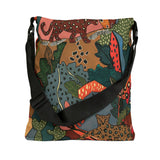 South African Ethnic Tote bag African print design Protea Adjustable