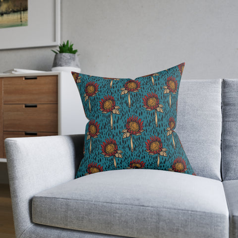 South African Protea Square Pillow