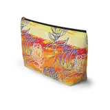 South African Protea Make up bag, Pencil Case Accessory Pouch w T-bottom