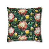 South African Protea Spun Polyester Pillowcase - Shipped from UK/USA/AUS