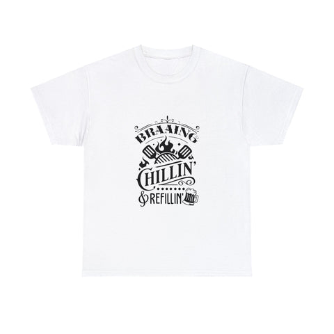 South African Braaing Chilling Relaxing Shirt,  Afrikaans / Braai Unisex Heavy Cotton Tee