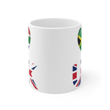 SA to UK Mug 11oz South Africa to United Kingdom flag