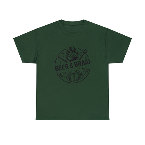 South African Beer & Braai Shirt,  Afrikaans / Braai Unisex Heavy Cotton Tee