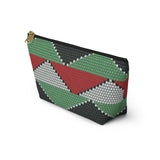 South African Ethnic Print Make up bag, Pencil Case Accessory Pouch w T-bottom