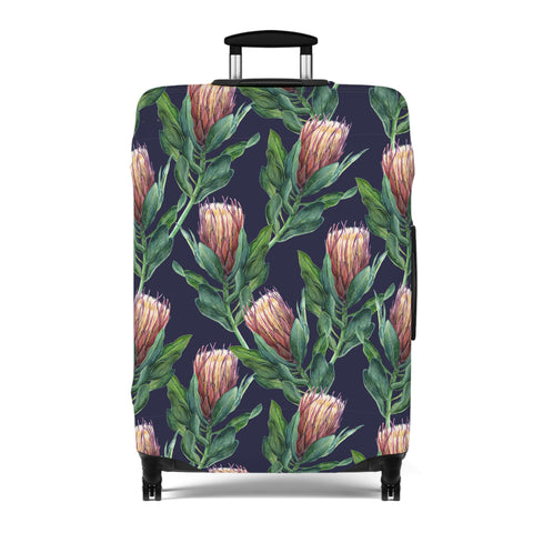 South African Protea Floral Custom Designed Luggage Cover Modern Luggage Protector Suitcase Cover, Carry on luggage Wrap, luggage Cover