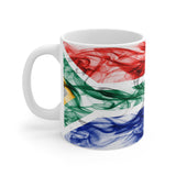 Half South African Half United Kingdom Flag SA Flag UK flag 11oz Coffee Mug