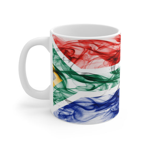 Half South African Half United Kingdom Flag SA Flag UK flag 11oz Coffee Mug