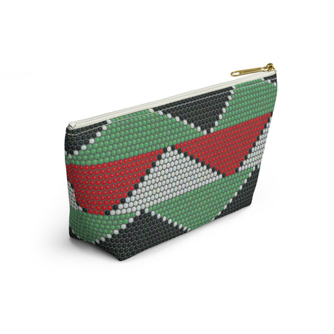 South African Ethnic Print Make up bag, Pencil Case Accessory Pouch w T-bottom