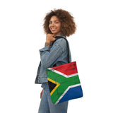 South African Flag Polyester Canvas Tote Bag