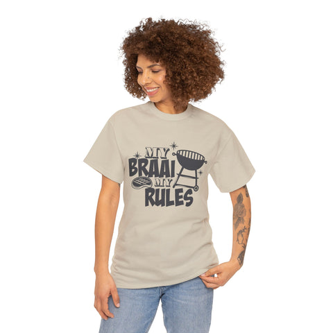 South African My Braai My Rules Unisex Heavy Cotton T-shirt