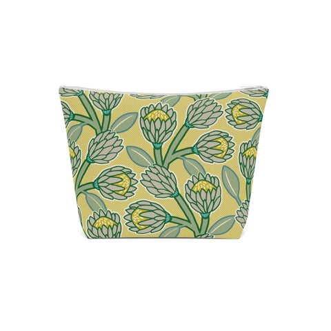 South African Protea Cotton Cosmetic Bag