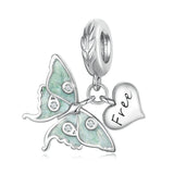 Wizard Of Oz Butterfly Dangle Charm 925 Silver Charm European style Bracelet, Necklace Charm, 925 Charm Gifts for her