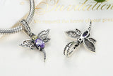 Dragonfly 925 Silver Charm European style Bracelet, Necklace charm, 925 Charm, Gifts for her Dragonfly Charm