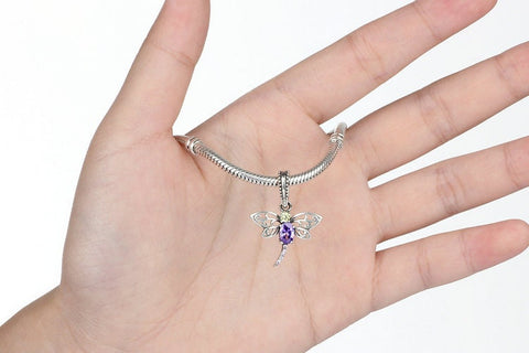 Dragonfly 925 Silver Charm European style Bracelet, Necklace charm, 925 Charm, Gifts for her Dragonfly Charm