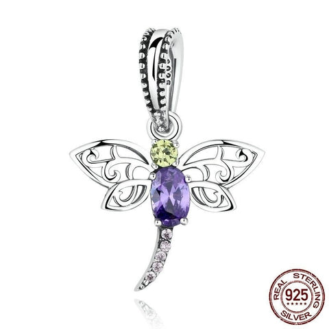 Dragonfly 925 Silver Charm European style Bracelet, Necklace charm, 925 Charm, Gifts for her Dragonfly Charm