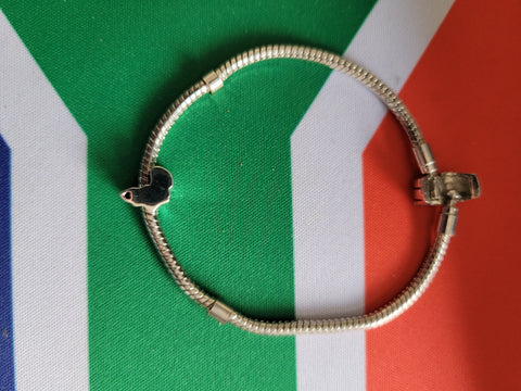 Love South Africa African Map Heart Charm 925 Silver Charm European style Bracelet Necklace Charm 925 Charm Africa charm South African charm