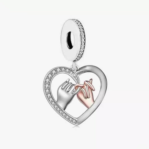 Love You Forever Pinky Promise Charm  925 Sterling Silver, Pinky Promise Jewelry, Pinky Promise Love Friendship Gift