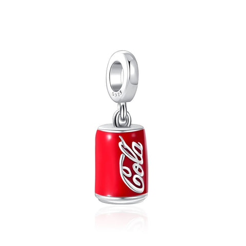 Cola can Charm Fun Charms 925 Sterling Silver  and enamel Fits all Charm Bracelets